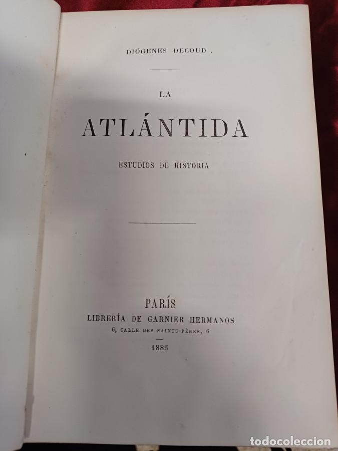 B&uuml;cher: La Atl&aacute;ntida. Estudios de historia. - Decoud, Di&oacute;genes
