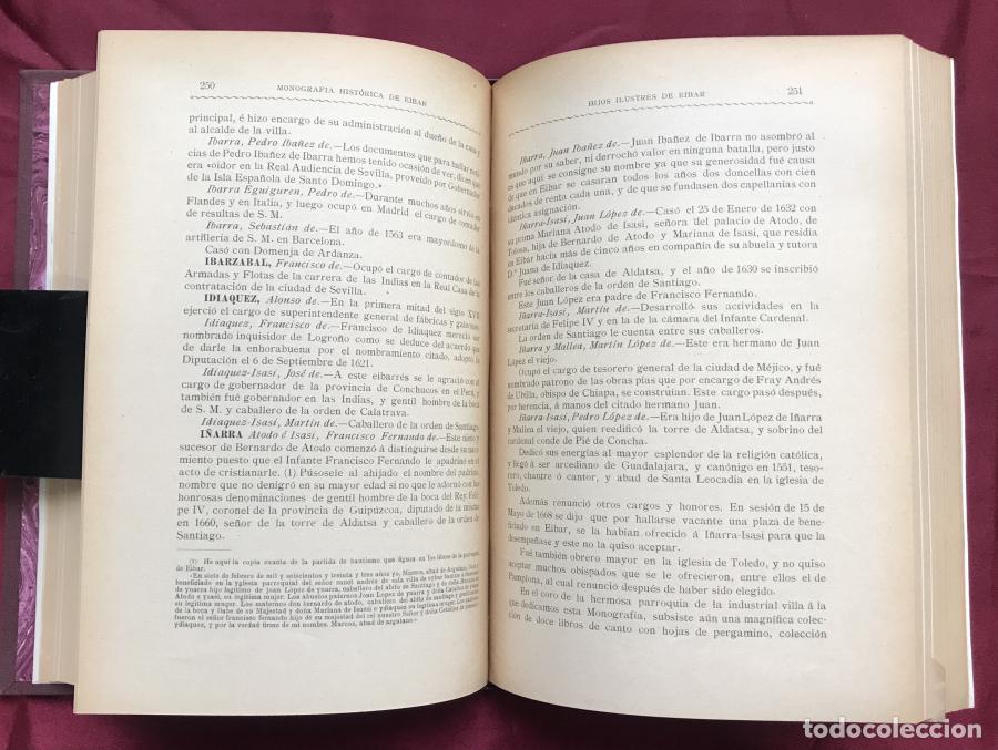 Libros: Monograf&iacute;a hist&oacute;rica de la Villa de Eibar - Mujica, Gregorio de - Foto 5