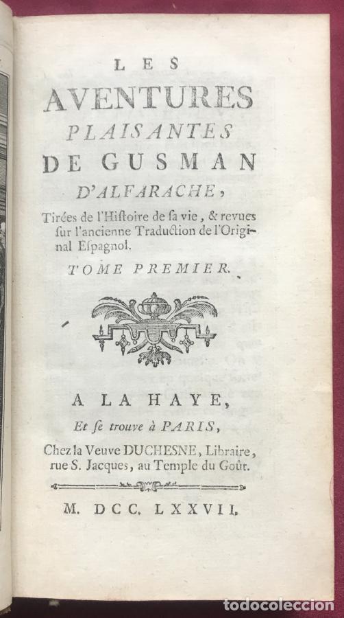 Libri di seconda mano: Les Aventures plaisantes de Gusman d&acute;Alfarache, tir&eacute;es de l &acute;Histoire de sa vie, & revues sur l&acute;anci
