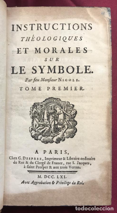 Livros em segunda m&atilde;o: Instructions th&eacute;ologiques et morales sur le symbole, 2 tomos - Nicole