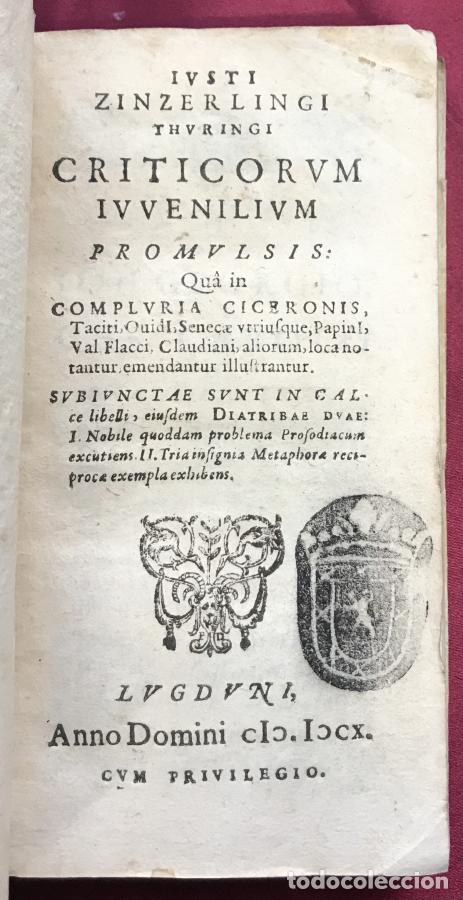 B&uuml;cher: Criticorum iuvenilium promulsis: qua in compluria Ciceronis, Taciti, Ovidi; Senecae utriusque, Papin