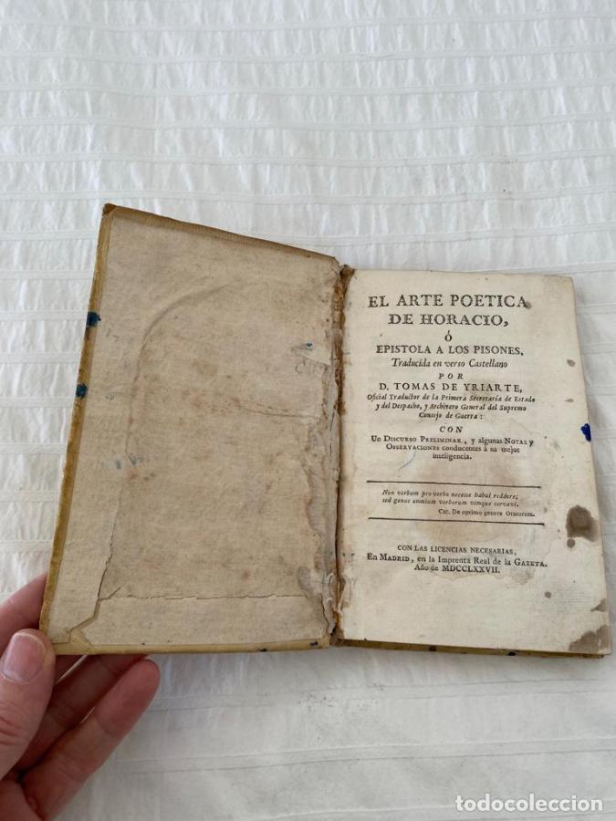 books: EL ARTE POETICA DE HORACIO O EPISTOLA A LOS PISONES - HORACIO - TOMAS DE YRIARTE