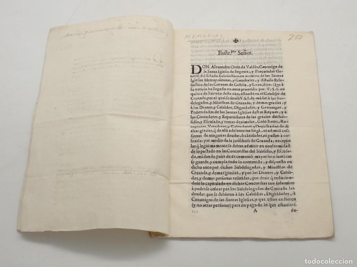 Livres: Memorial sobre las consignaciones de la Cruzada - ORTIZ DE VALD&Eacute;S, Alejandro