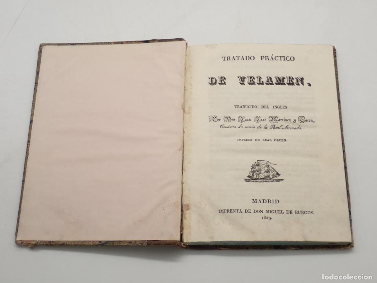 Libros: Tratado pr&aacute;ctico de velamen, traducido del ingl&eacute;s por... - MART&Iacute;NEZ Y TAC&Oacute;N, Juan Jos&eacute;