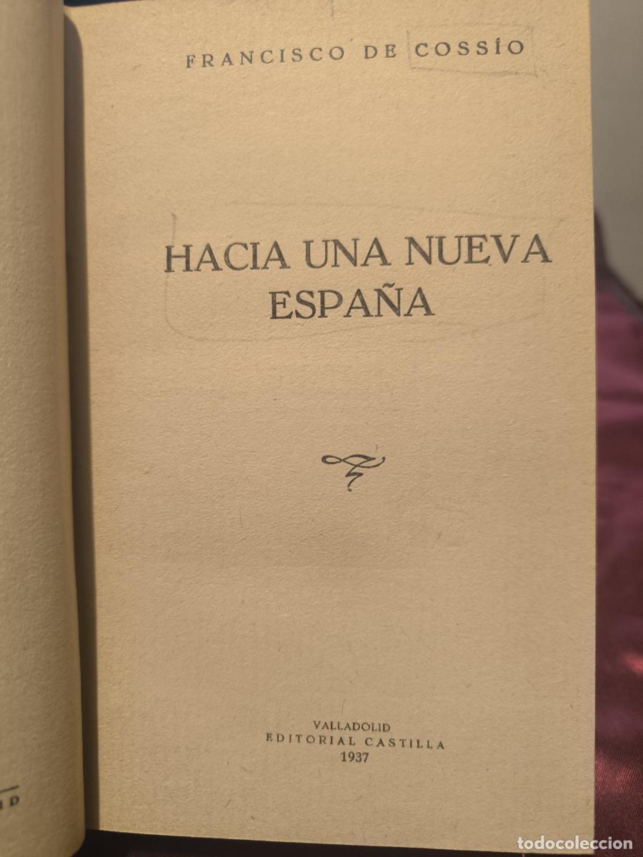 Libri di seconda mano: HACIA UNA NUEVA ESPA&Ntilde;A. - FRANCISCO DE. COSSIO