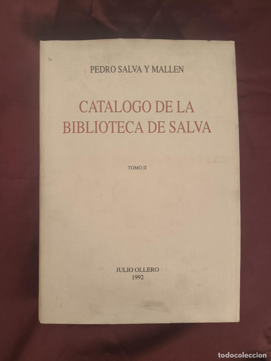 Libros: Cat&aacute;logo de la Biblioteca de Salv&aacute; (2 tomos). - - Foto 3