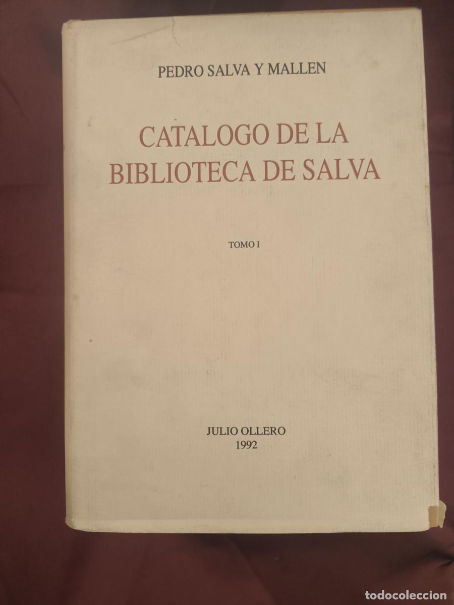 books: Cat&aacute;logo de la Biblioteca de Salv&aacute; (2 tomos). -