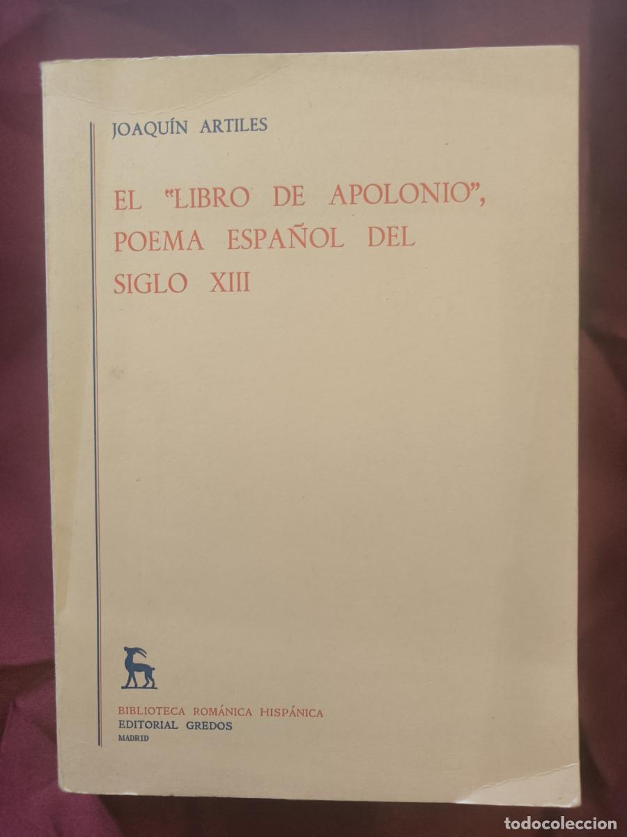 Libri di seconda mano: El Libro de Apolonio, poema espa&ntilde;ol del siglo XIII - Joaqu&iacute;n Artiles