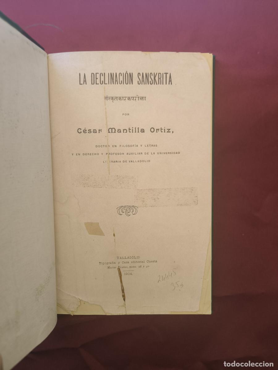 Libros: La declinaci&oacute;n del s&aacute;nscrito. - C&eacute;sar Mantilla Ortiz. - Foto 1