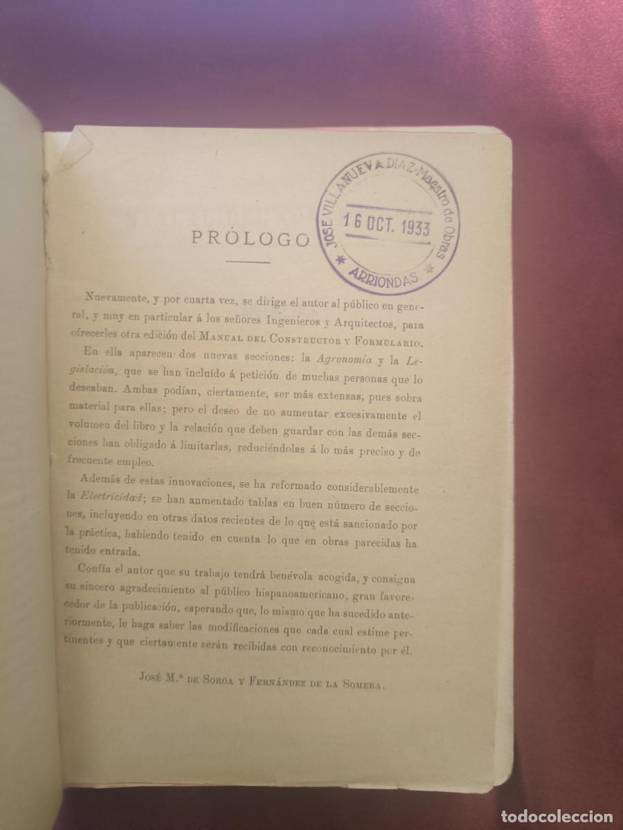 Libros: Manual y Formulario del Constructor - Jos&eacute; Mar&iacute;a de Soroa Carlos F. de Castro - Foto 6