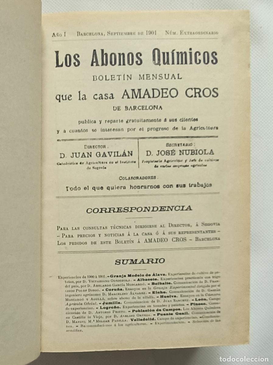 books: Los abonos qu&iacute;micos. Bolet&iacute;n mensual de la Casa Amadeo Cros - AAVV