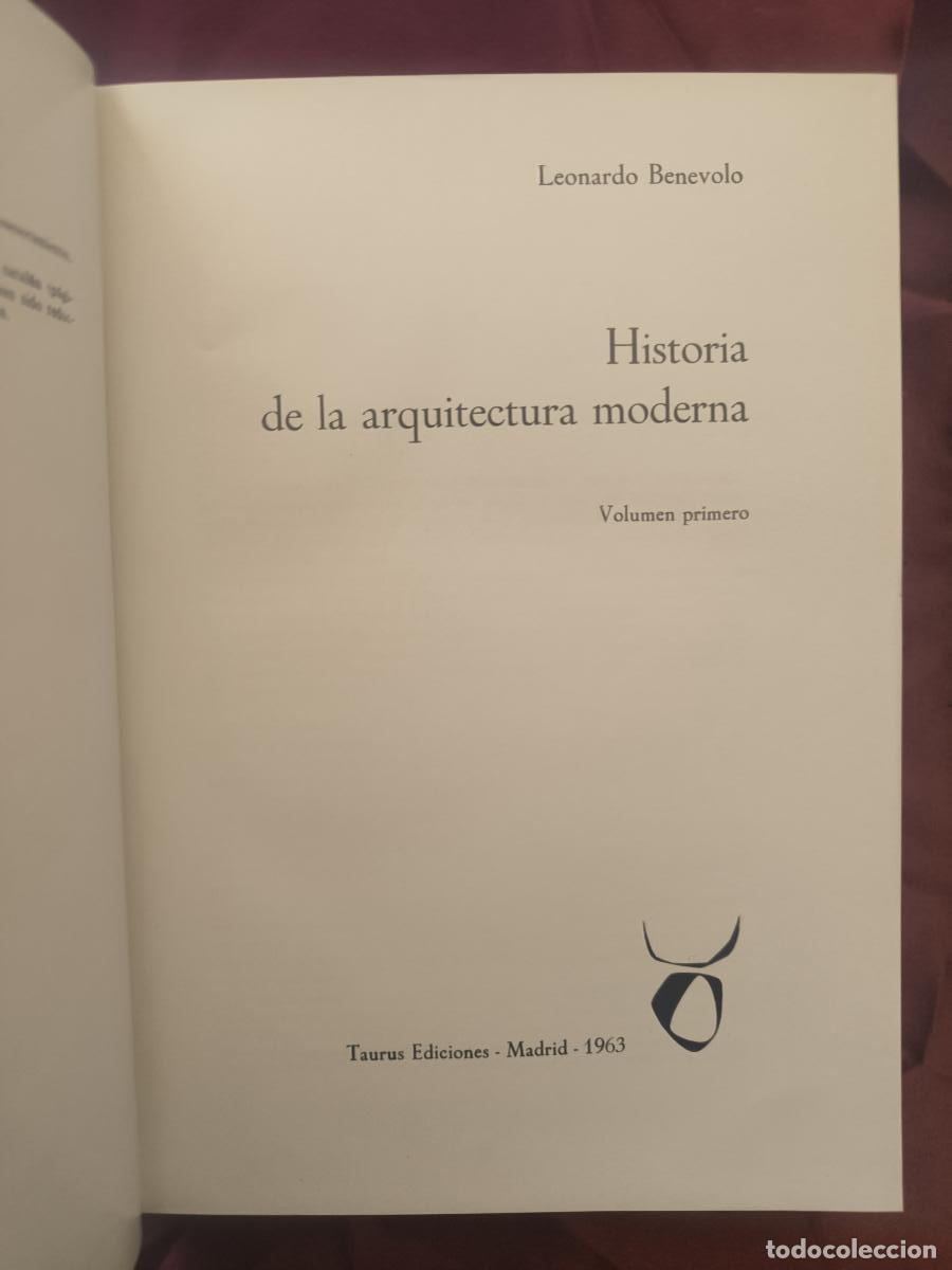 Livros em segunda m&atilde;o: Historia de la arquitectura moderna. Volumen primero - Leonardo Benevolo