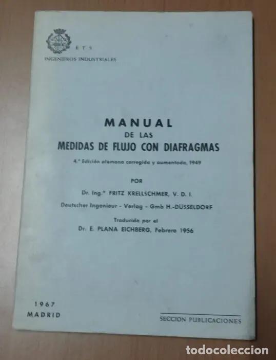 Livres: Manual de medidas de flujo con diafragmas - KRELLSCHMER, FRITZ