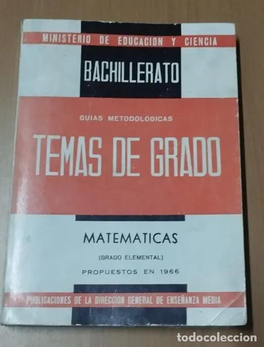 Livres: Bachillerato Gu&iacute;as metodol&oacute;gicas Temas de Grado Matem&aacute;ticas - VVAA