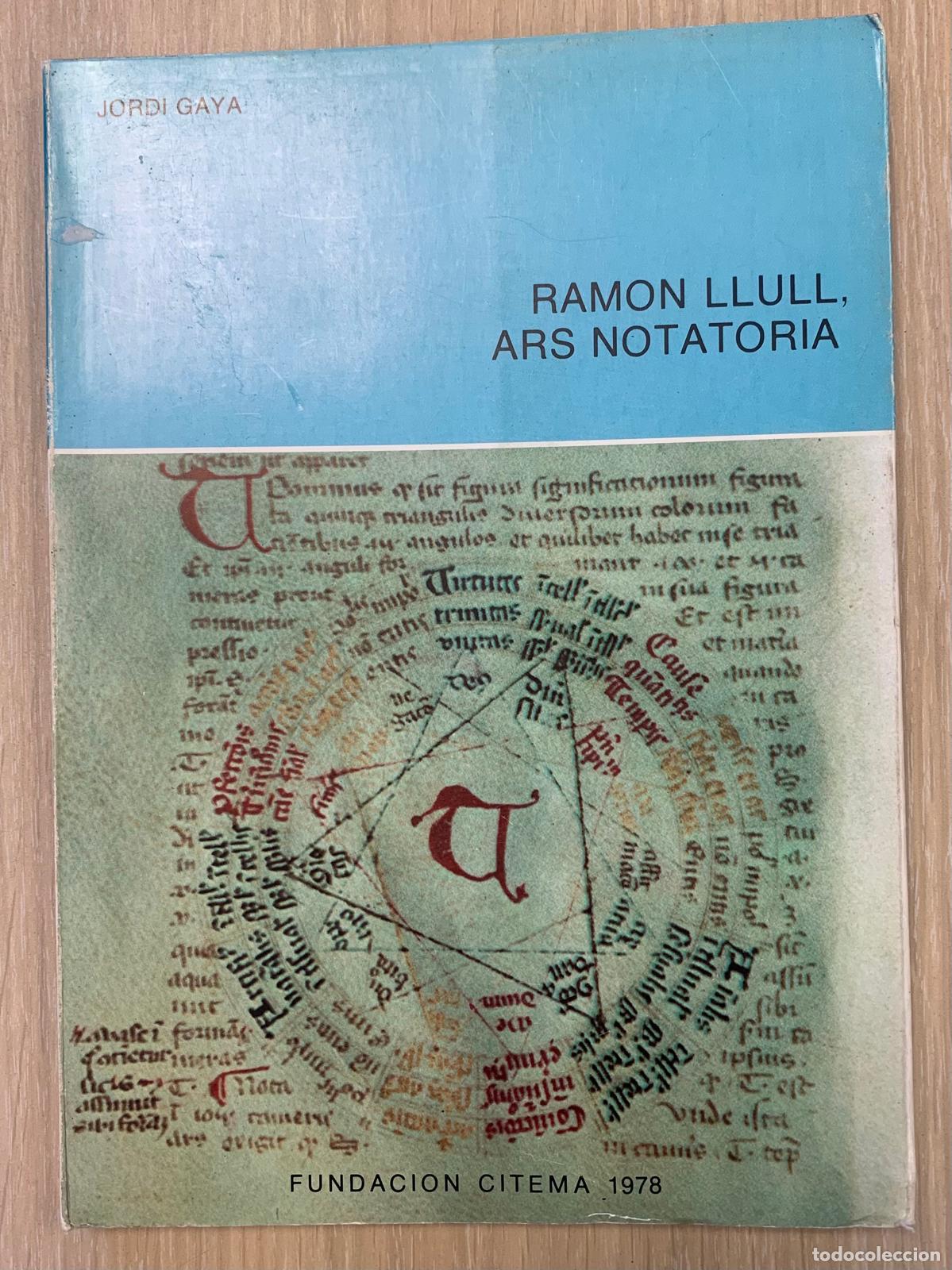 Libros: ARS NOTATORIA - Ramon Llull - Foto 1