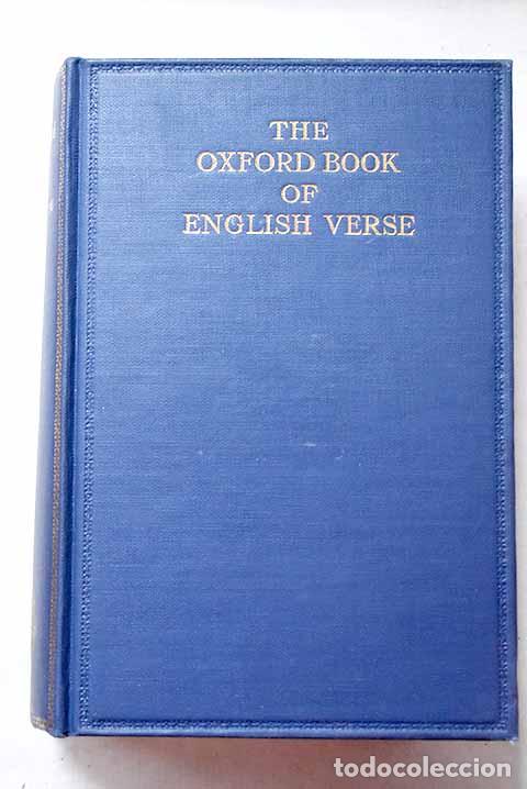 Livros em segunda m&atilde;o: The Oxford book of English verse, 1250-1918