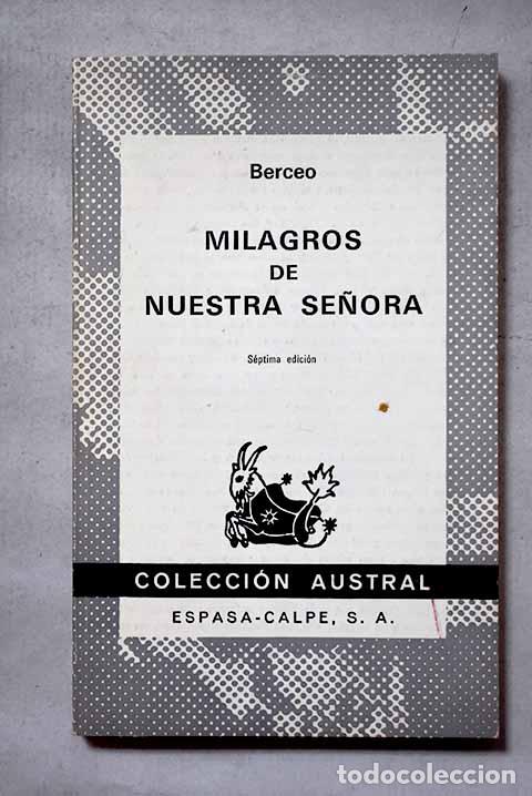 Libros: Milagros de Nuestra Se&ntilde;ora.- Gonzalo de Berceo