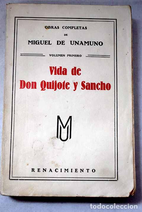 Libros: Vida de Don Quijote y Sancho, seg&uacute;n Miguel de Cervantes Saavedra.- Unamuno, Miguel de