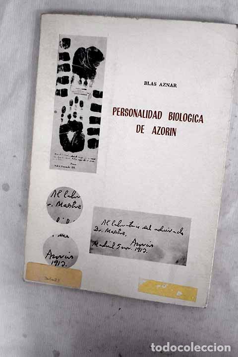 Libri di seconda mano: Personalidad biologica de Azorin.- Aznar, Blas