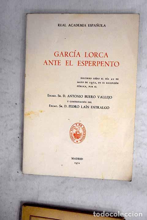 Libri di seconda mano: Garc&iacute;a Lorca ante el esperpento.- Buero Vallejo, Antonio