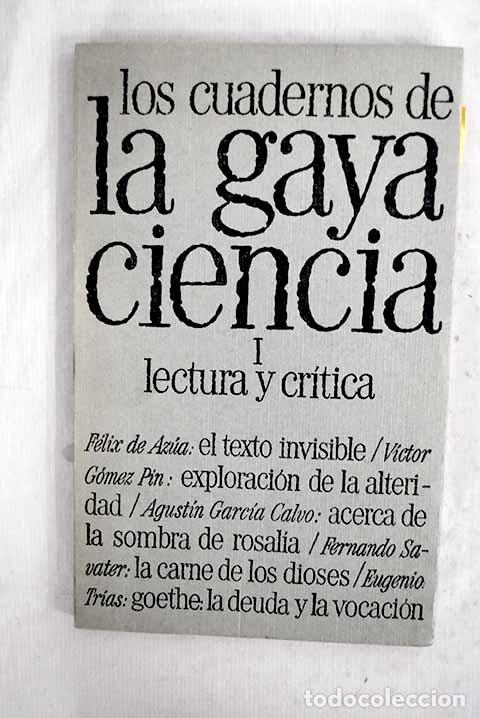 Livres: Cuadernos de la Gaya Ciencia, los, tomo I