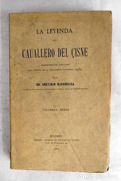 Libros: La leyenda del cavallero [sic] del cisne