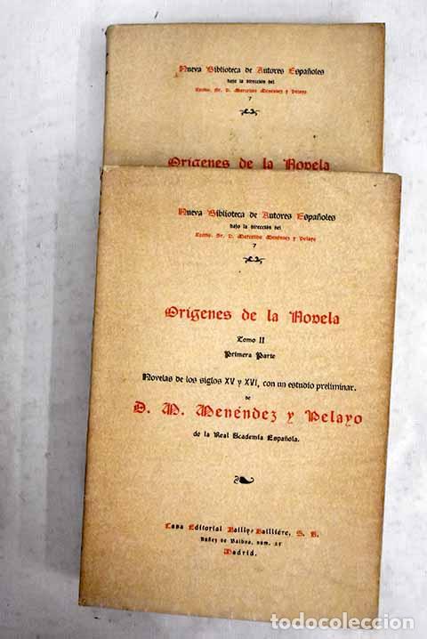 Libros: Or&iacute;genes de la novela, tomo II segunda parte