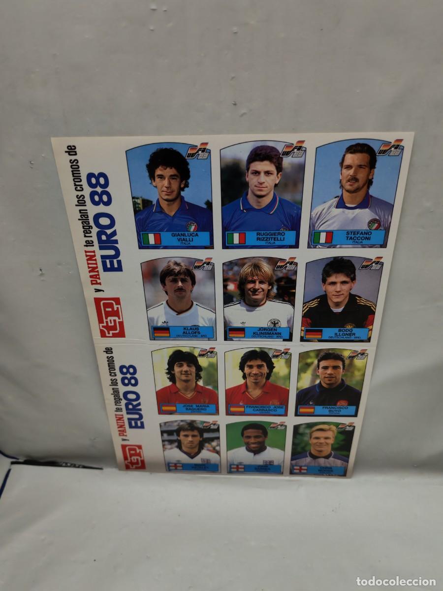 Libri di seconda mano: L&aacute;mina Completa Con 12 Cromos Revista TP (Teleprograma) Para El &Aacute;lbum F&uacute;tbol Euro /Eurocopa 88)