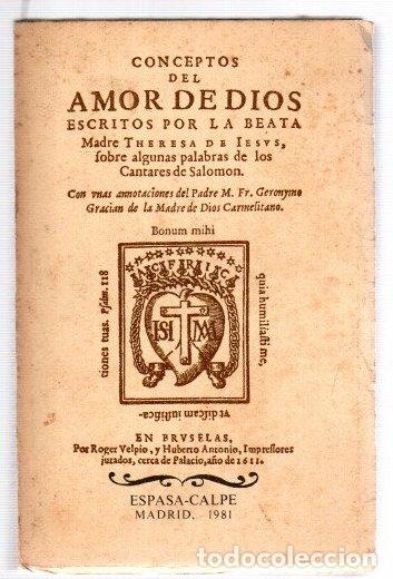 Livres: Conceptos del amor de Dios - Jes&uacute;s, Santa Teresa de