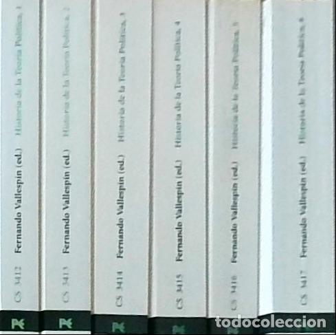 Libros: Historia de la teor&iacute;a pol&iacute;tica. 6 TOMOS - VALLESPIN, Fernando (Editor) - AA.VV.: