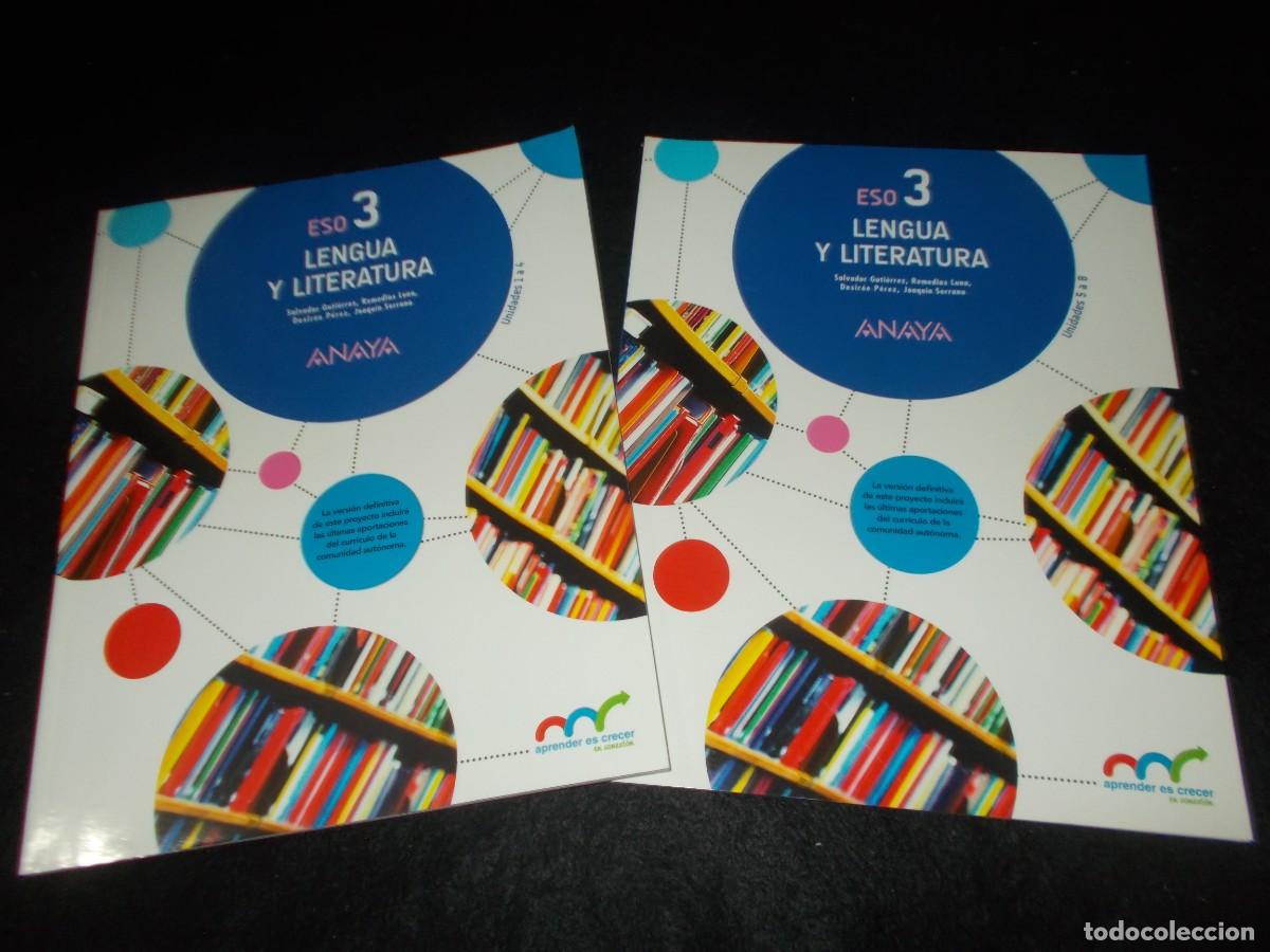 Libros: LENGUA Y LITERATURA 3 ESO 3&ordm;. Con CD. Anaya 2015. 2 Libro Escolar