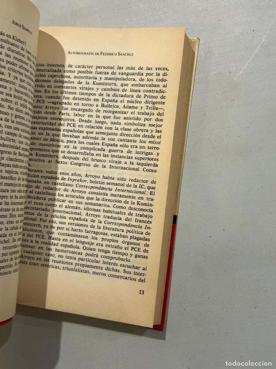 Libros: Jorge Sempr&uacute;n - Autobiograf&iacute;a de Federico S&aacute;nchez - Foto 2