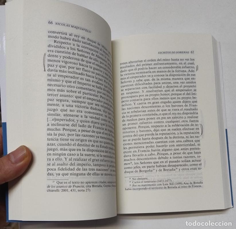 Libros: Escritos de gobierno - Nicol&aacute;s Maquiavelo - Foto 3