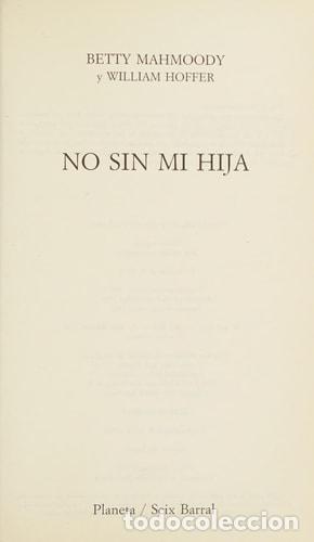 Libros: No sin mi hija - BETTY MAHMOODY; William Hoffer
