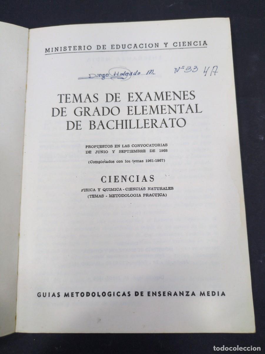 Libros: Temas de grado. Bachillerato. CIENCIAS 1968 - Foto 2
