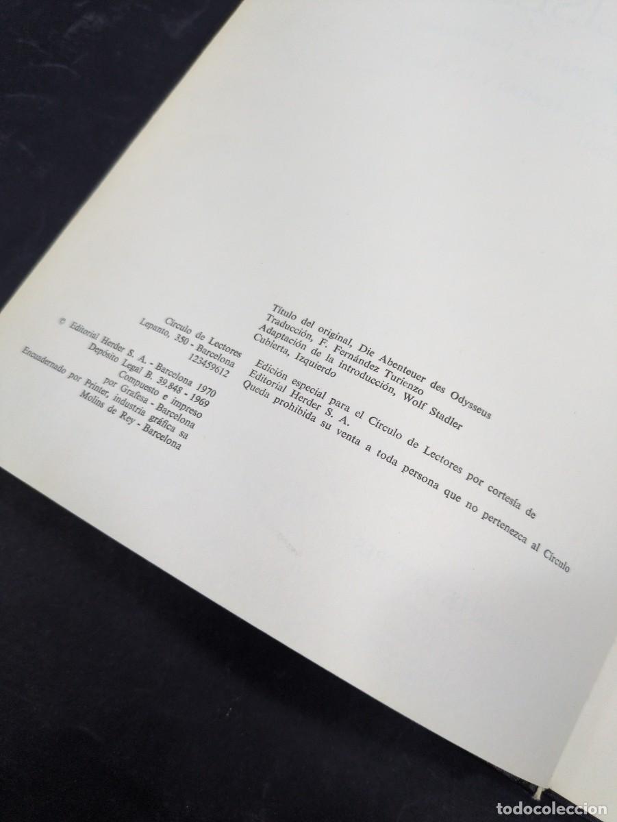 Libros: Las aventuras de Ulises. Editorial Herder S. A., c&iacute;rculo de lectores, 1970 - Foto 3