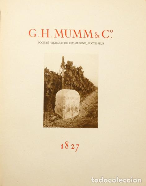 B&uuml;cher: G. H. MUMM & C.&ordm; - SOCI&Eacute;T&Eacute; VINICOLE DE CHAMPAGNE, SUCCESSEUR. 1827.