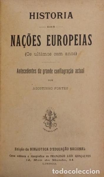 Libros: FORTES. (Agostinho) - HISTORIA DAS NA&Ccedil;&Otilde;ES EUROPEIAS.