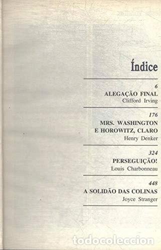 Libri di seconda mano: Livros Condensados: Alega&ccedil;&atilde;o Final / Mrs Washington e Horowitz, Claro / Perse...- 9789726091127