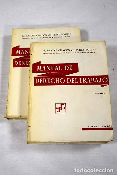 Libros: Manual de Derecho del trabajo.- Bay&oacute;n Chac&oacute;n, Gaspar