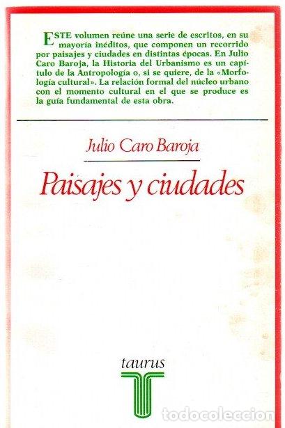 Libros: Paisajes y ciudades - Caro Baroja, Julio