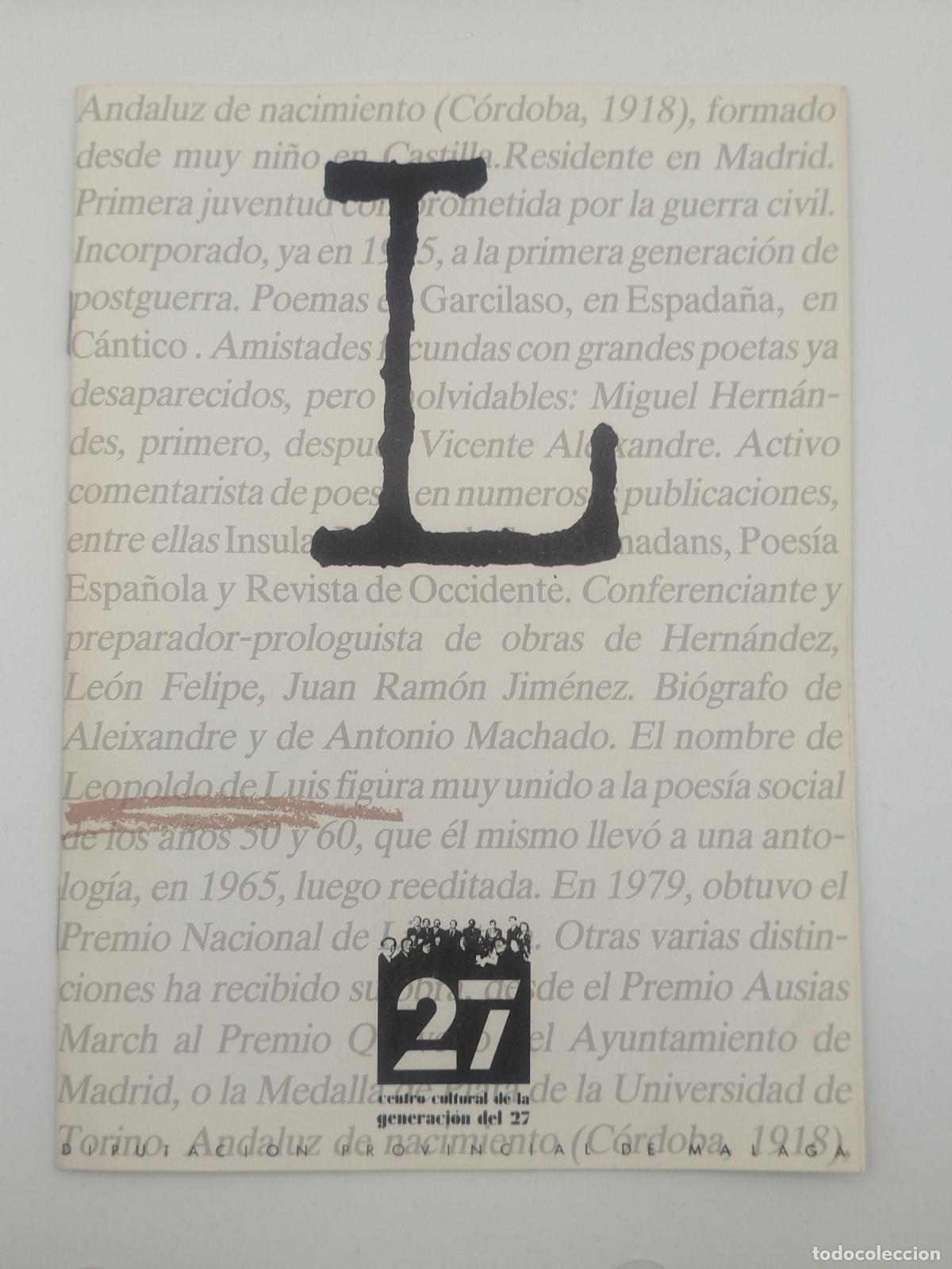 Libros: Cuaderno dedicado a Leopoldo de Luis -