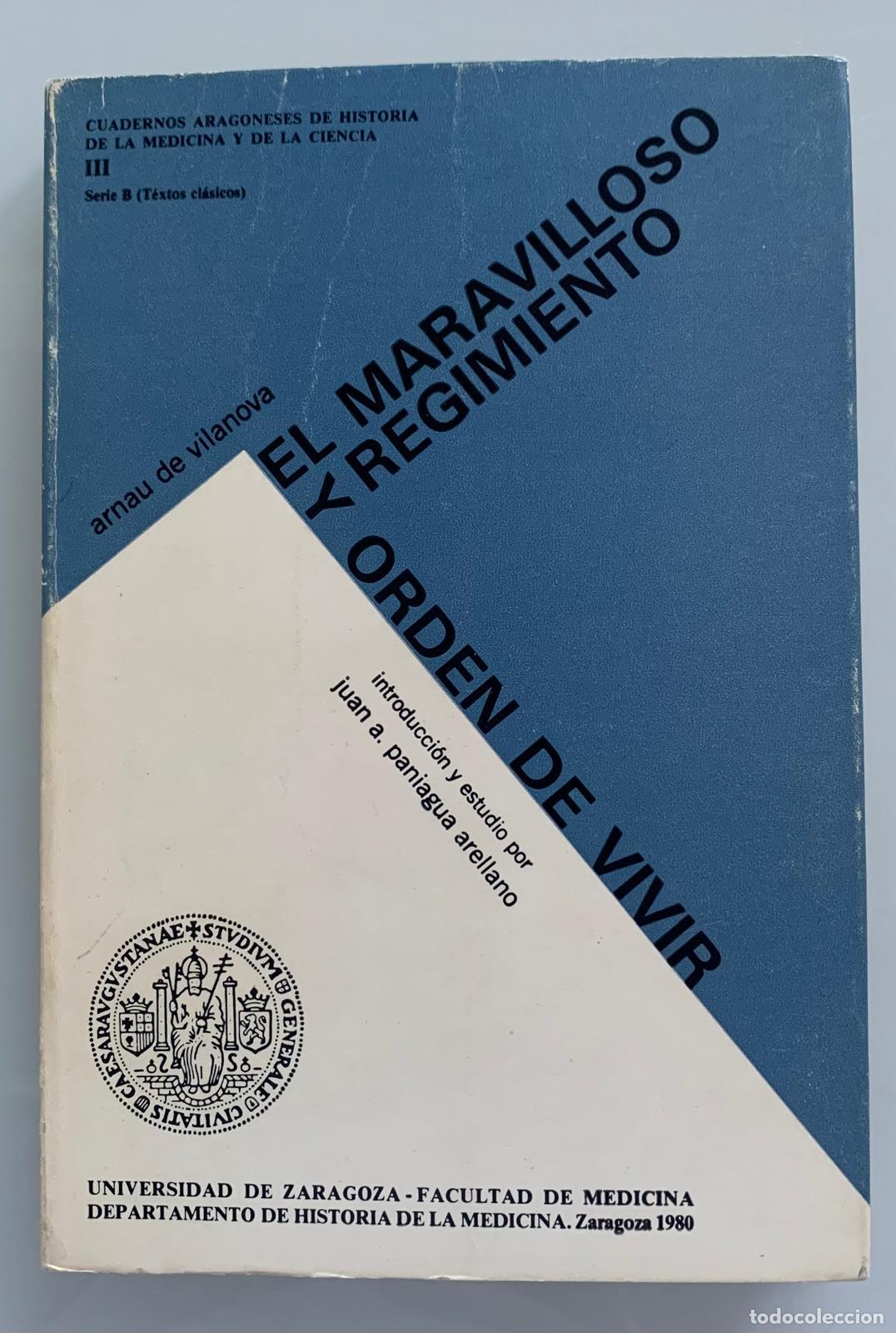 Livres: EL MARAVILLOSO REGIMIENTO Y ORDEN DE VIVIR - Arnau de Vilanova