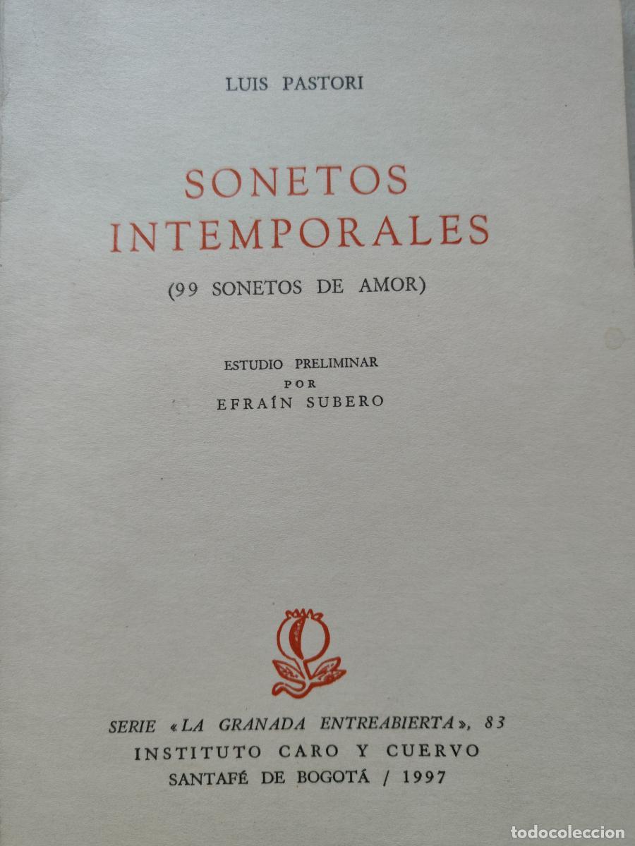 Libros: Soneto Intemporales. (99 sonetos de amor) - Luis Pastori tdk366