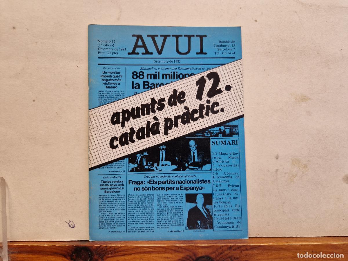 Libros: AVUI. APUNTS DE CATALA PRACTICA 12. DESEMBRE 1983