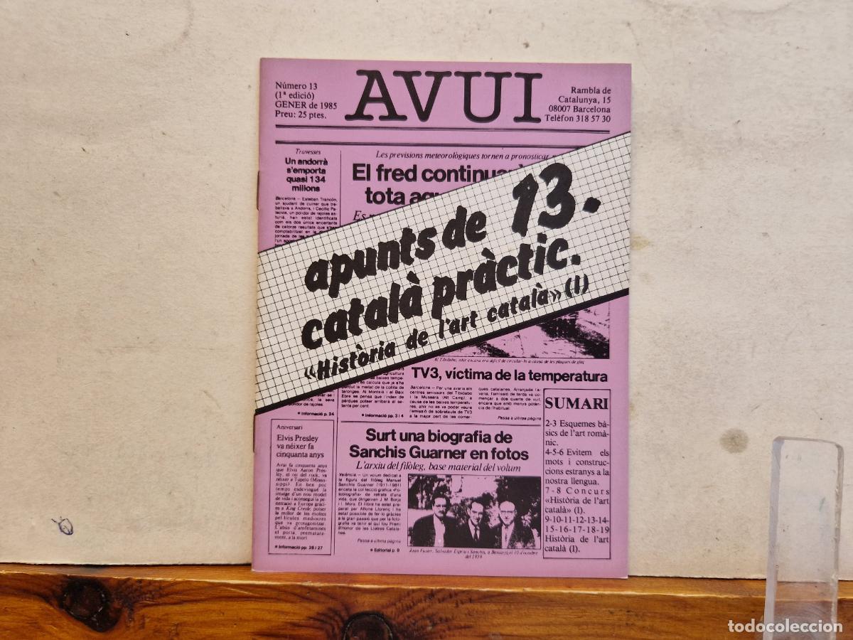 Libros: AVUI. APUNTS DE CATALA PRACTICA 13.GENER 1985