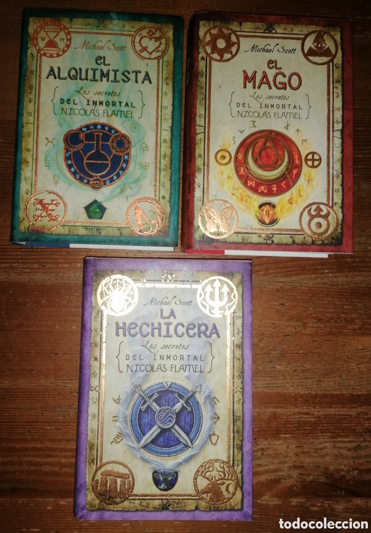 Libros: LOS SECRETOS DEL INMORTAL NICOL&Aacute;S FLAMEL - LA HECHICERA - EL ALQUIMISTA - EL MAGO