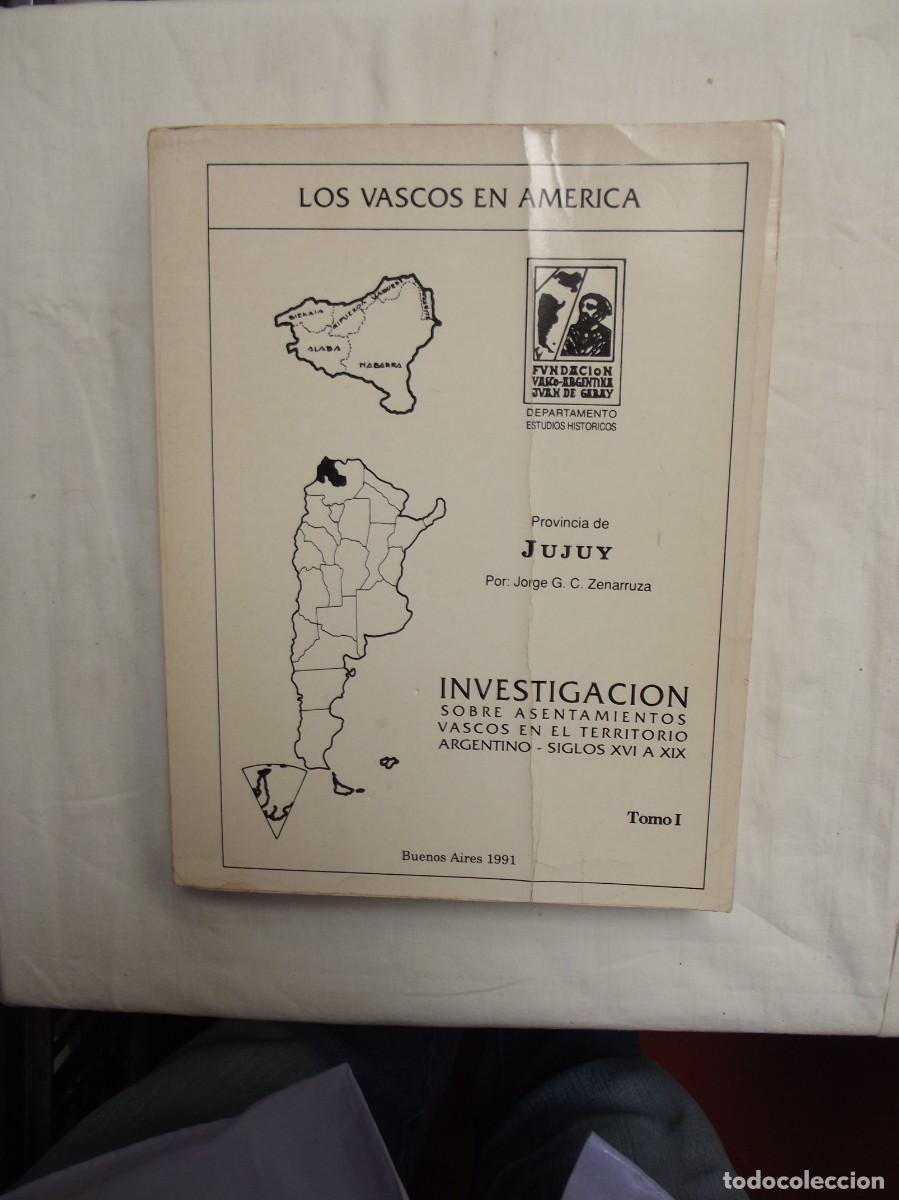 Livros em segunda m&atilde;o: INVESTIGACION SOBRE ASENTAMIENTOS VASCOS EN EL TERRITORIO ARGENTINO SIGLOS XVI A XIX