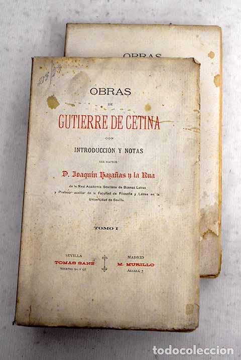 Libros: Obras de Gutierre de Cetina.- Cetina, Gutierre de