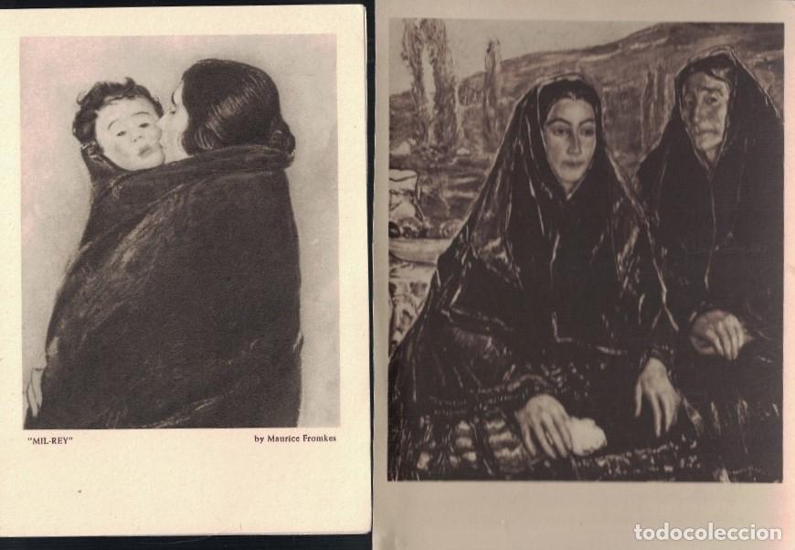 Libri di seconda mano: 6 TARJETAS CON CUADROS DEL PINTOR (4 manuscritas) + 3 TARJETAS DE FELICITACI&Oacute;N DE NAVIDAD ECHAS POR
